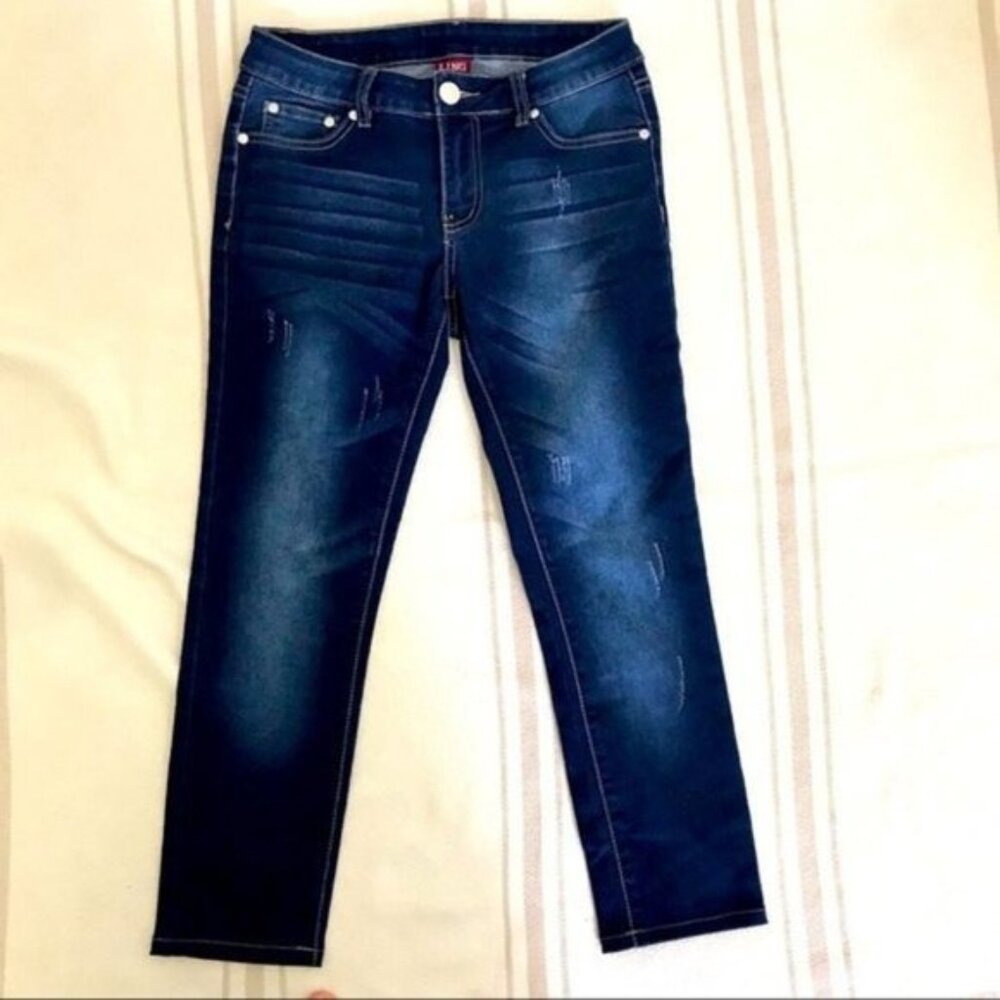 Ling Collection Women's Dark Wash Stretchy Jeans Size‎ 5/6 Casual Juniors